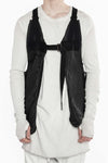 BORIS BIDJAN SABERI Black Horse Leather Vest VEST BAG2.1 FMM20020-T